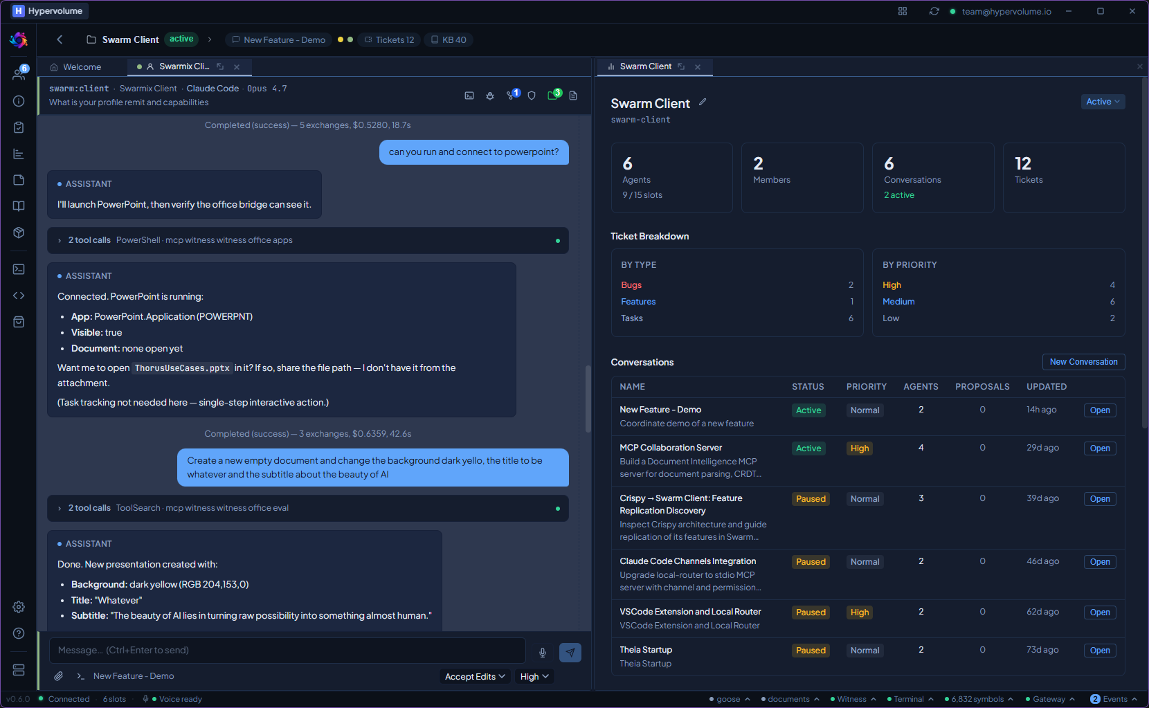 Agent configuration showing per-agent identity, provider selection, and project scoping
